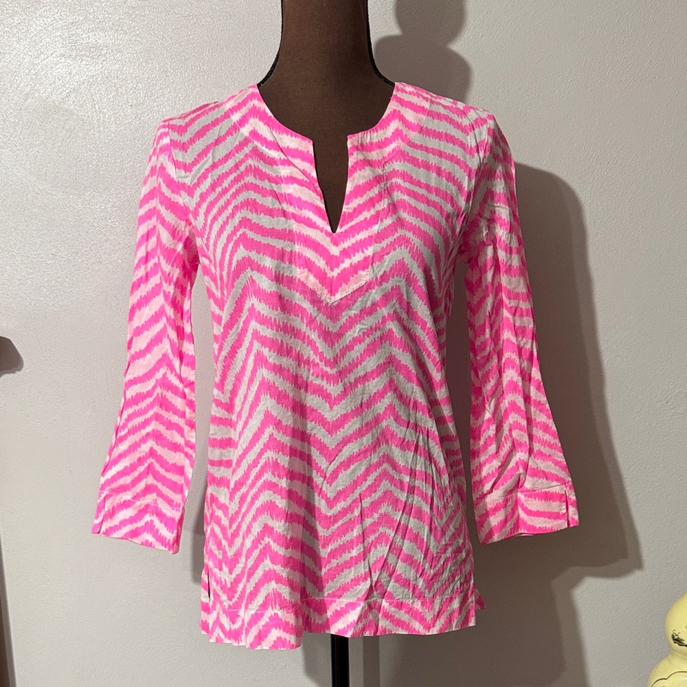Pink and White Lilly Pulitzer Women's Top